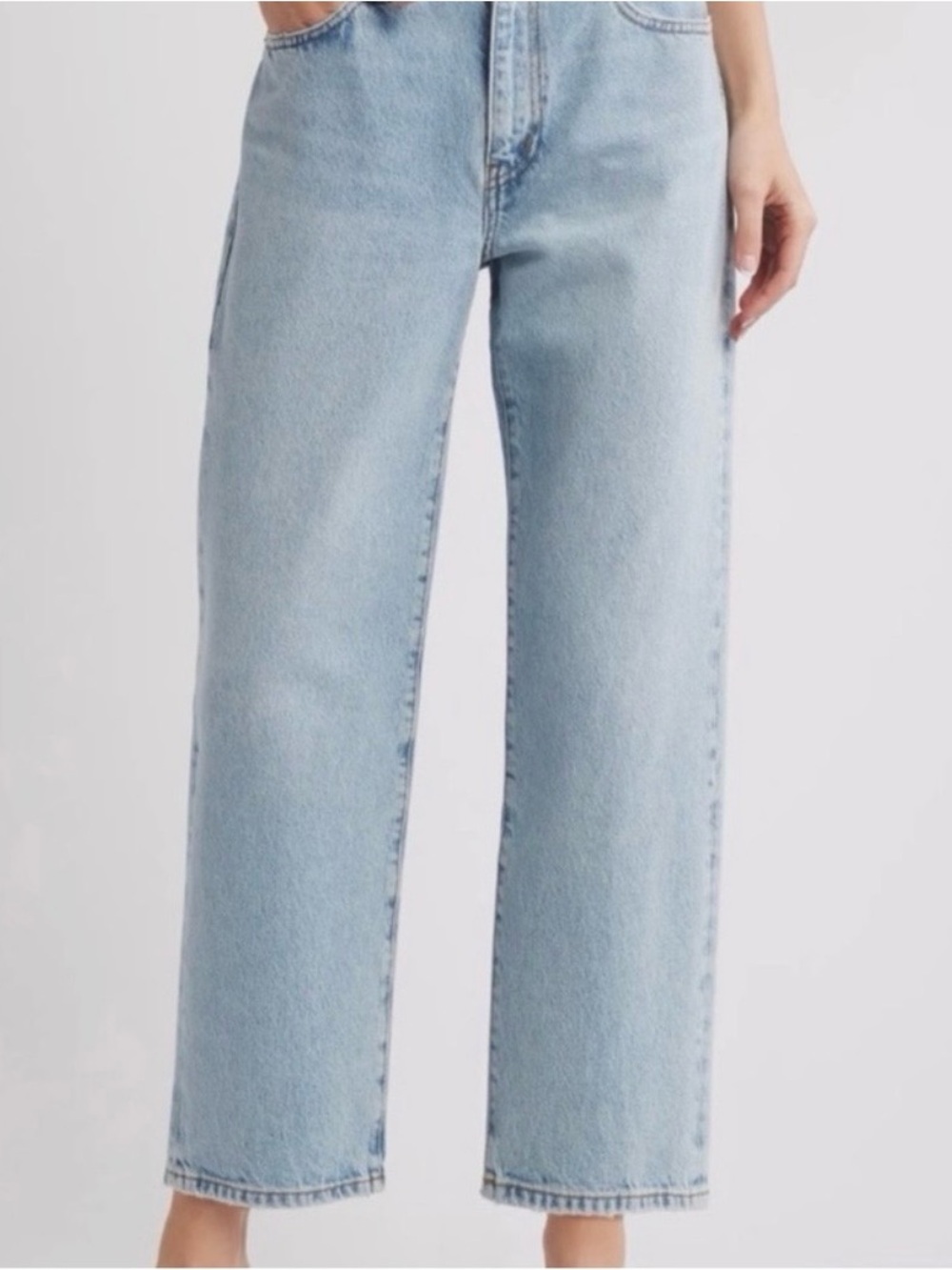 FRAME The Hang Cropped Straight Wide Leg 100% Cotton Denim  Size 32